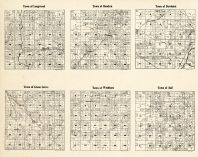Clark County - Longwood, Hendren, Dewhurst, Green Grove, Washburn, Seif, Wisconsin State Atlas 1930c
